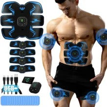 Power ABS Stimulator 2024 - ABS + Arms + Legs + 10 Gel Pads - Blue [Limited Edition]